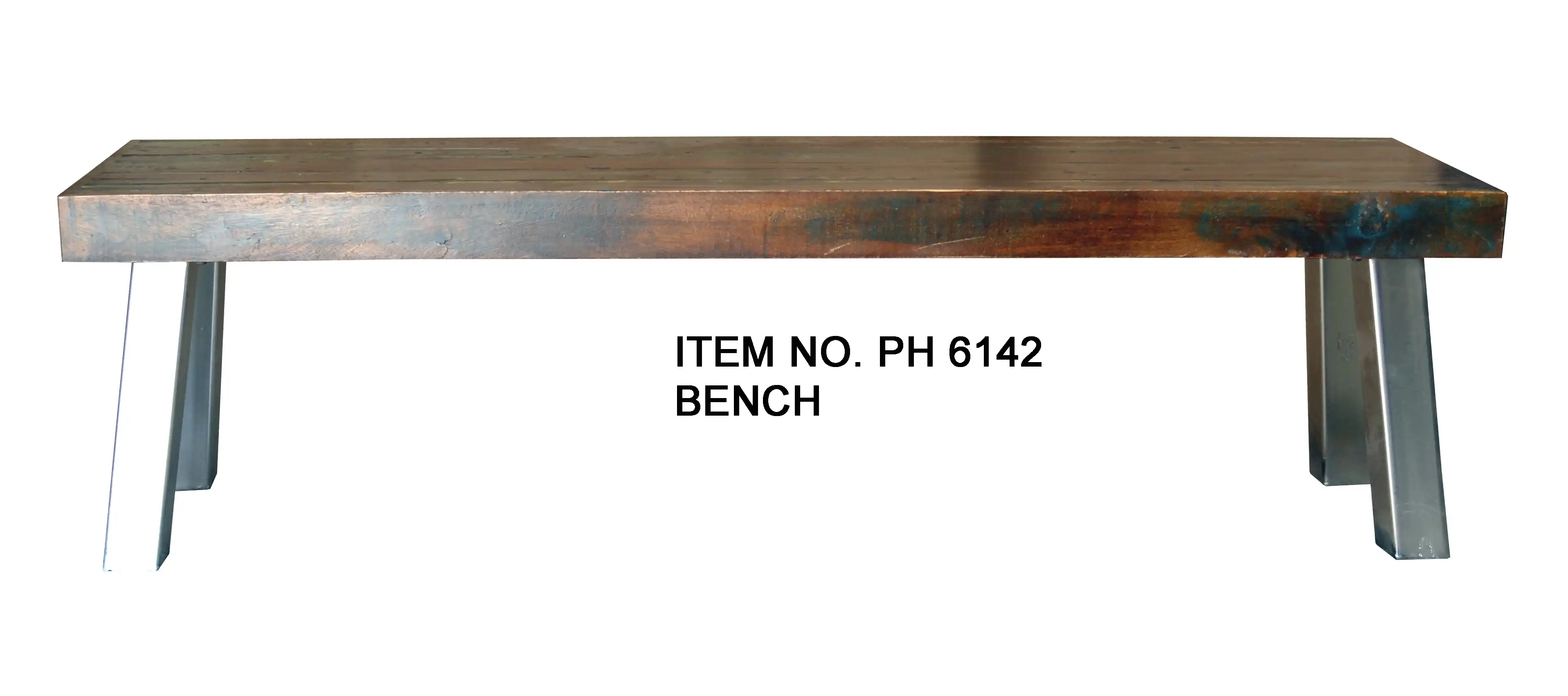 Reclaimed Wood Bench Table with Leg Iron (KD) - popular handicrafts